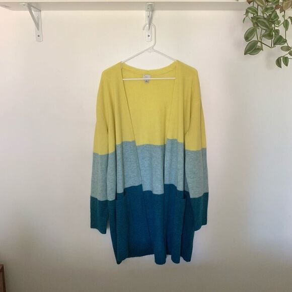 Color Block Cardigan ~a new day ~XL - Picture 4 of 8